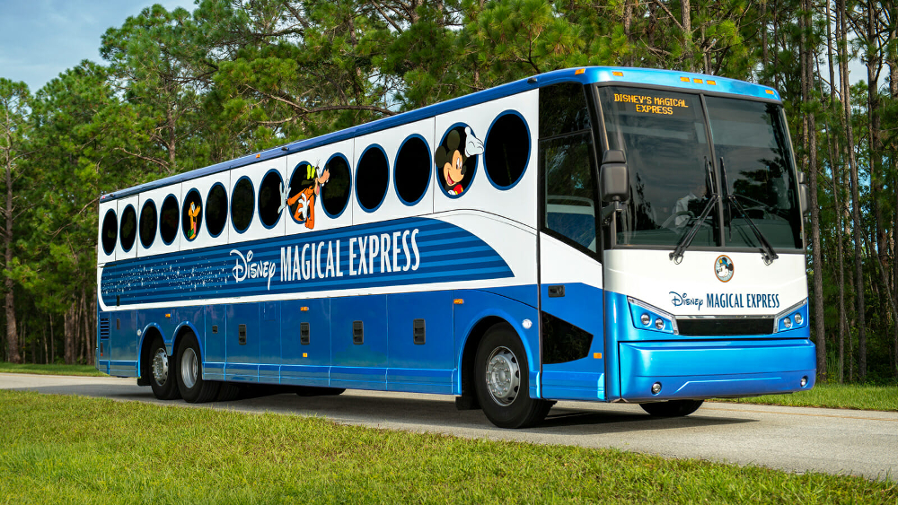 Conceptos básicos Disney Universal Disney's Magical Express Walt Disney World Orlando Florida transporte gratis gratuito aeropuerto ideas clave conceptos basicos autobus aeropuerto de Orlando