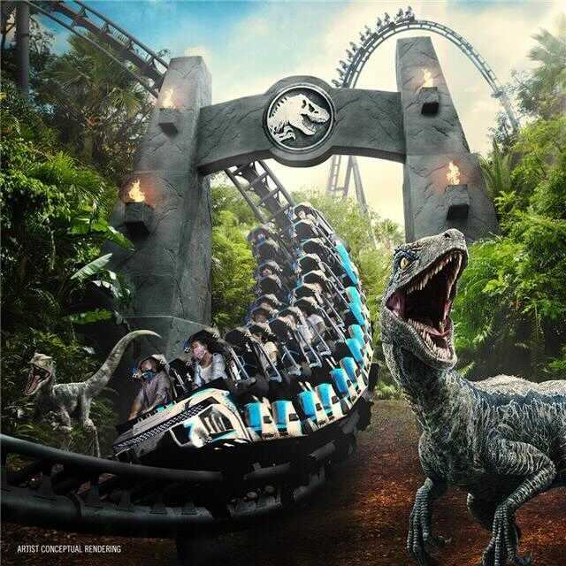 New Concept Art VelociCoaster Universal's Islands of Adventure Orlando Florida montaña rusa coaster verano 2021